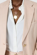 GD Linen mix suit jacket - TAZIA - Nude