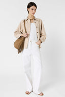 Cotton and linen blend overshirt - TINAJA