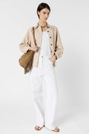 Cotton and linen blend overshirt - TINAJA