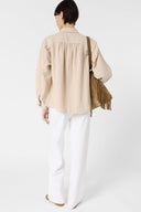 Cotton and linen blend overshirt - TINAJA