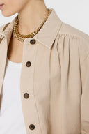 Cotton and linen blend overshirt - TINAJA