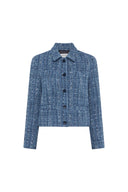GD Tweed jacket with lurex - TAHLIA - Indigo