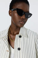 GD Striped denim jacket - TAMEA - Ecru