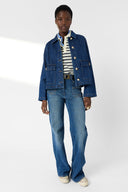Straight Jacket In Raw Denim - Taina