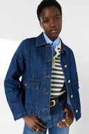 Straight Jacket In Raw Denim - Taina