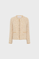 Tweed and Lurex Jacket - TALEA - BEIGE