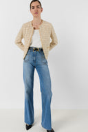 Tweed and Lurex Jacket - TALEA - BEIGE