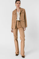 GD Floral denim safari jacket - TENA - Nude