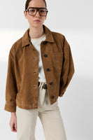 GD Suede overshirt - TANAEL - Straw
