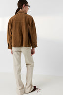 GD Suede overshirt - TANAEL - Straw