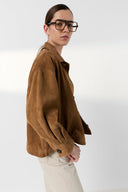 GD Suede overshirt - TANAEL - Straw
