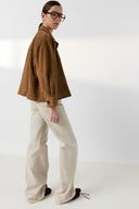 GD Suede overshirt - TANAEL - Straw