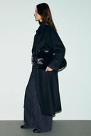 Wool blend trench coat - VERA - Charcoal