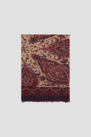 Printed scarf in wool and modal - SOLANE - Pink