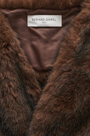 Faux fur scarf - SOPHIE - Brown