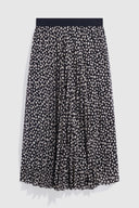 Bicolored printed pleated skirt - TAMMY - Black