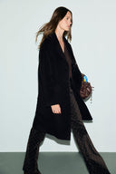 Straight coat in wool and angora - AELIS - Cinnamon