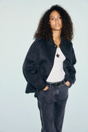 Double-faced wool jacket - ASTI - black