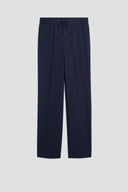 Myra Wool-Viscose Trousers - Navy