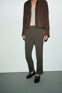 Slim pants with elasticated back - MIE - Khaki Green