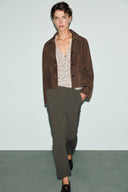 Slim pants with elasticated back - MIE - Khaki Green