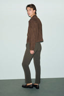 Slim pants with elasticated back - MIE - Khaki Green