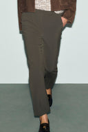 Slim pants with elasticated back - MIE - Khaki Green