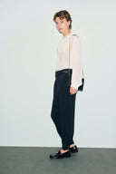 Pleated puffy pants - MILA - Black