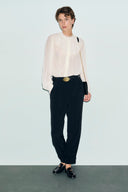 Pleated puffy pants - MILA - Black