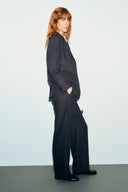 Striped flannel pants - MINI - Charcoal