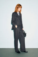 Striped flannel pants - MINI - Charcoal