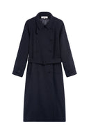 Wool blend trench coat - VERA - Charcoal