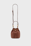 Quilted leather bag - NAOMI - Tan