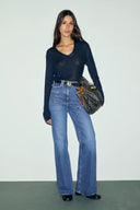Belen Wool-Lyocell T-Shirt - Navy