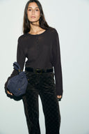Wool button-up T-shirt - BALIE - Brown