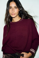 Reta Pullover BEIGE REDWINE - Bordeaux