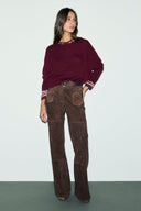 Reta Pullover BEIGE REDWINE - Bordeaux