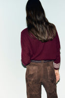 Reta Pullover BEIGE REDWINE - Bordeaux