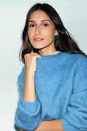 Thick wool and mohair sweater - RIYA - Periwinkle