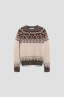 Thick sweater with geometric print - ROA