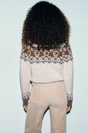 Thick sweater with geometric print - ROA