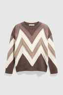 Herringbone wool sweater - RECA - Beige