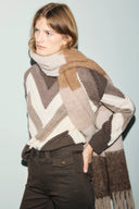 Herringbone wool sweater - RECA - Beige