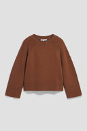 Merino wool round-neck sweater - RIVE - Brown