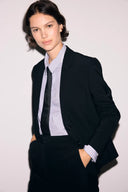 Justa Faux-Leather Jacket - Black