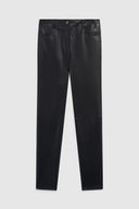 Leather slim pants - MUSE - Black