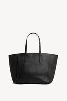 Shopping Bag In Grainy Leather Metallic Inside - Simple 2
