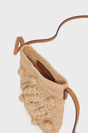 Raffia phone holder - ROSIE - BEIGE