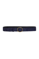 GD Suede leather belt - PALOMA - Navy