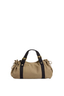 GD Canvas 24H Bag In Cotton Canvas With Gd Initial - Khaki